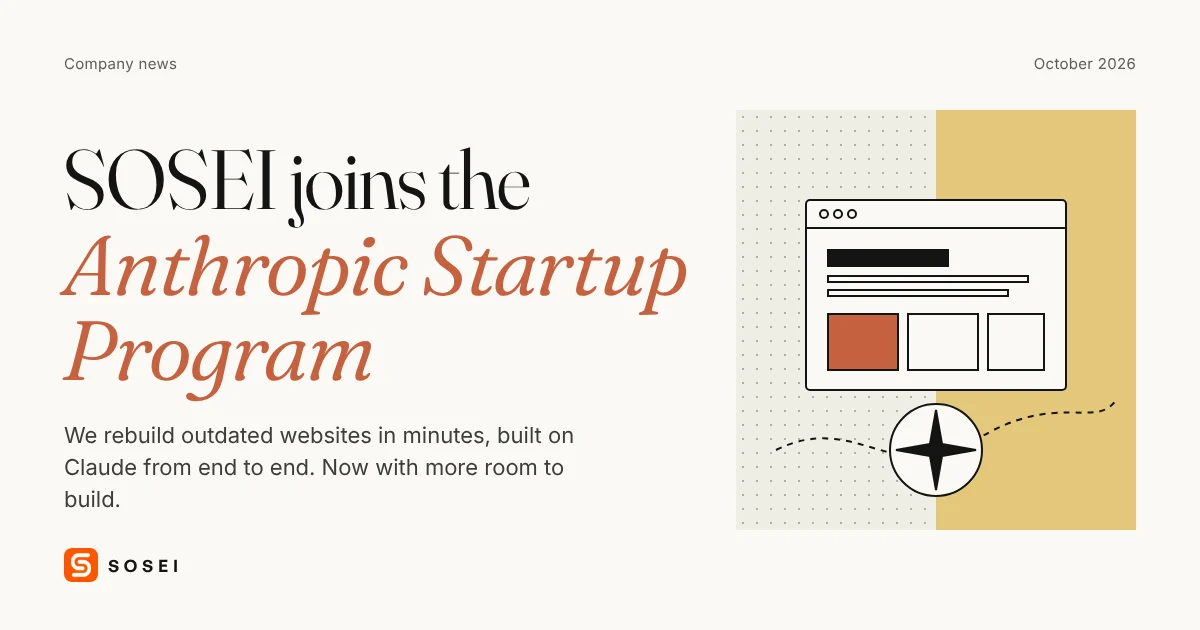 SOSEI joins the Anthropic Startup Program