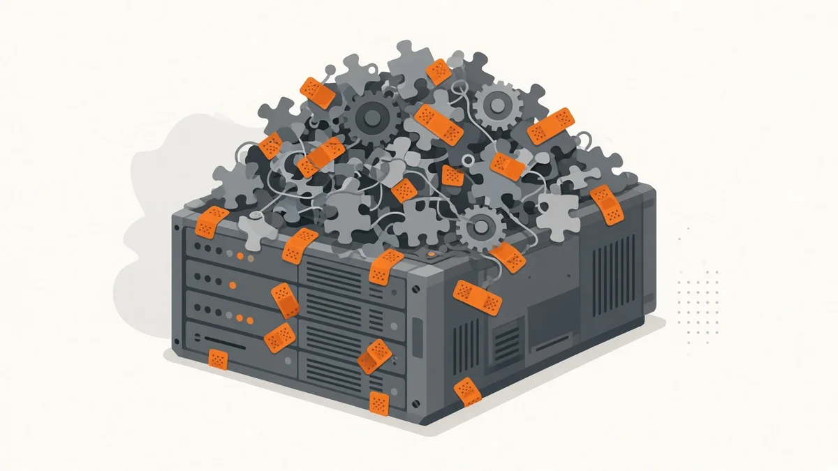 An old server buried under patched plugins