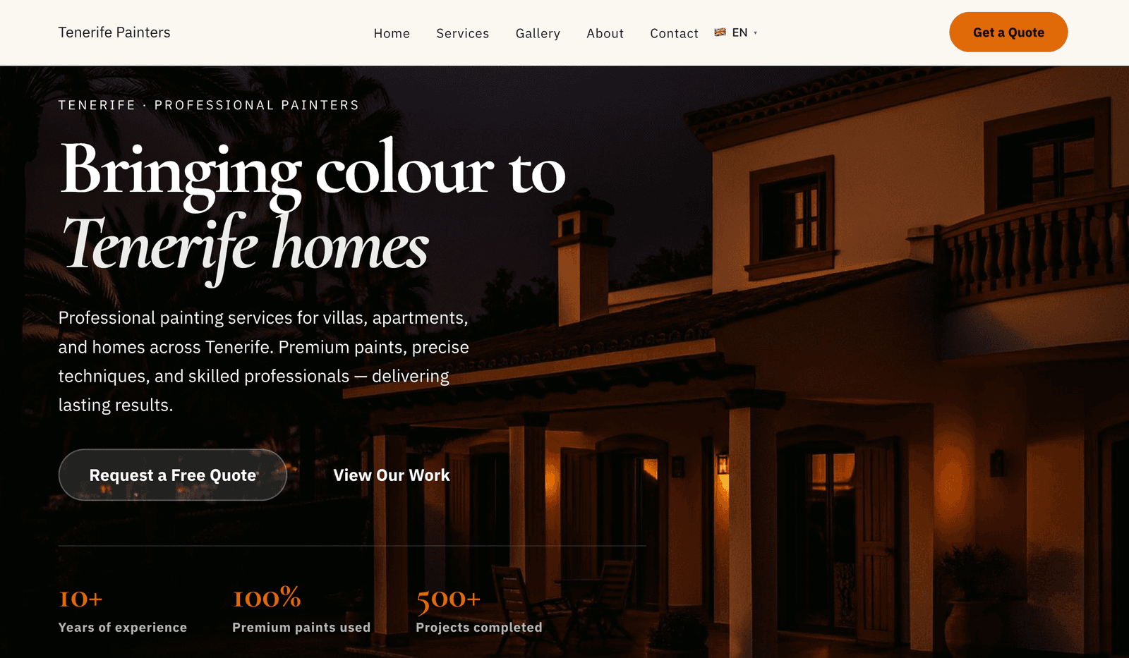 Tenerife Painters — a website rebuilt with SOSEI